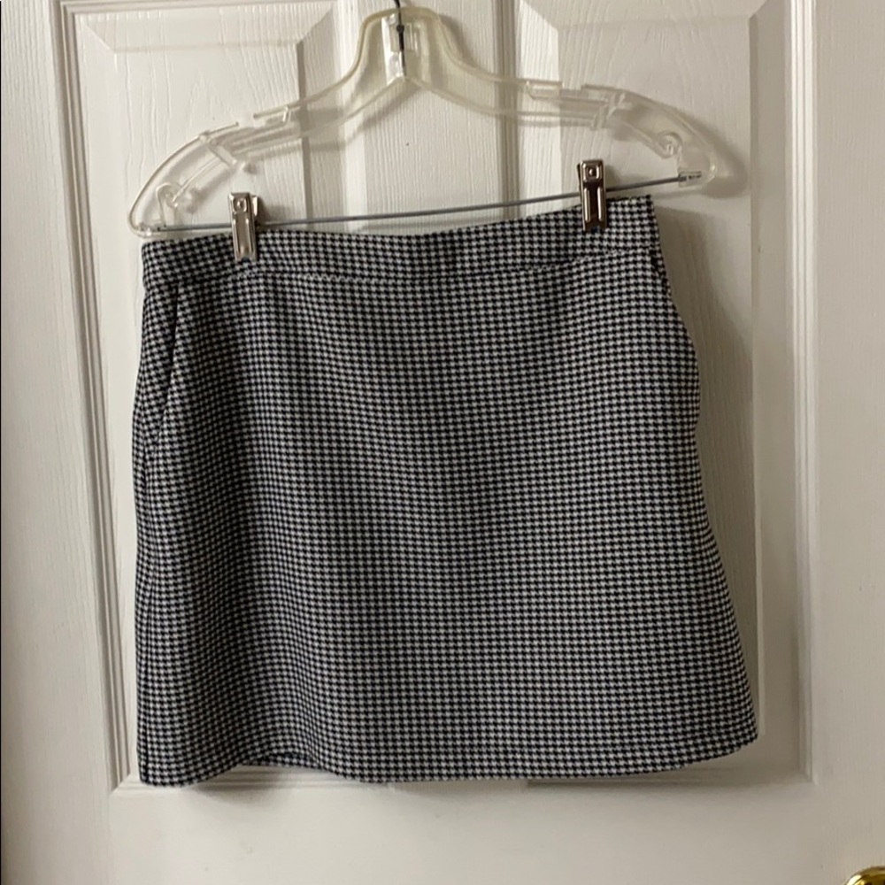 gingham print miniskirt